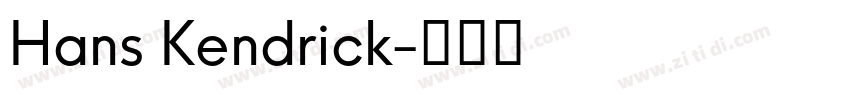 Hans Kendrick字体转换